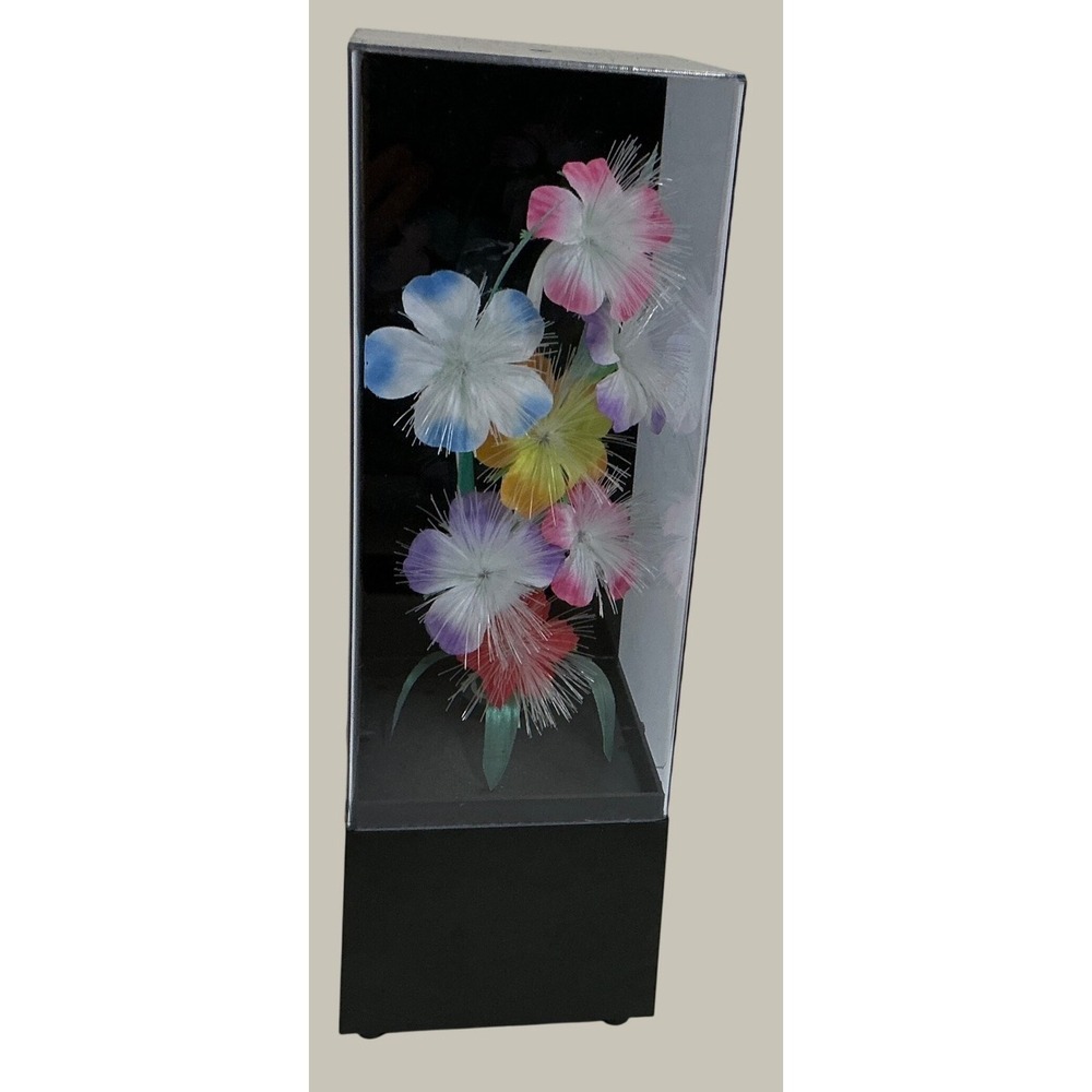 Vintage Y2K Fiber Optic Flower Lamp Color Changing Light Decor Clear Case
